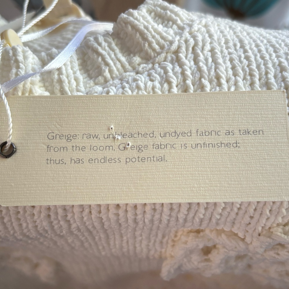 J Jill | Greige Cream Knit Sweater with Floral Details - Picture 6 of 7